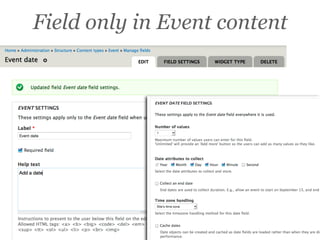 Field only in Event content
 