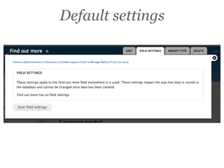 Default settings
 