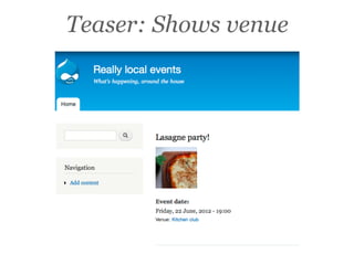 Teaser: Shows venue
 