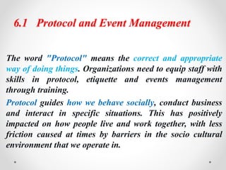 Event protocol and staging about event management | PPTX