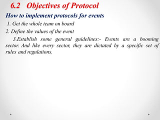 Event Protocol Layout Event protocol and staging about event management | PPTX