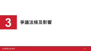 3
21
爭議法條及影響
 