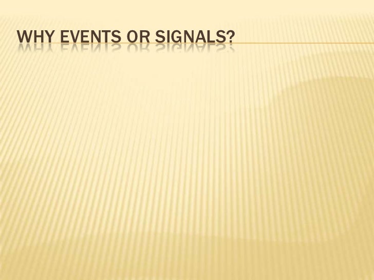 Signal slot event