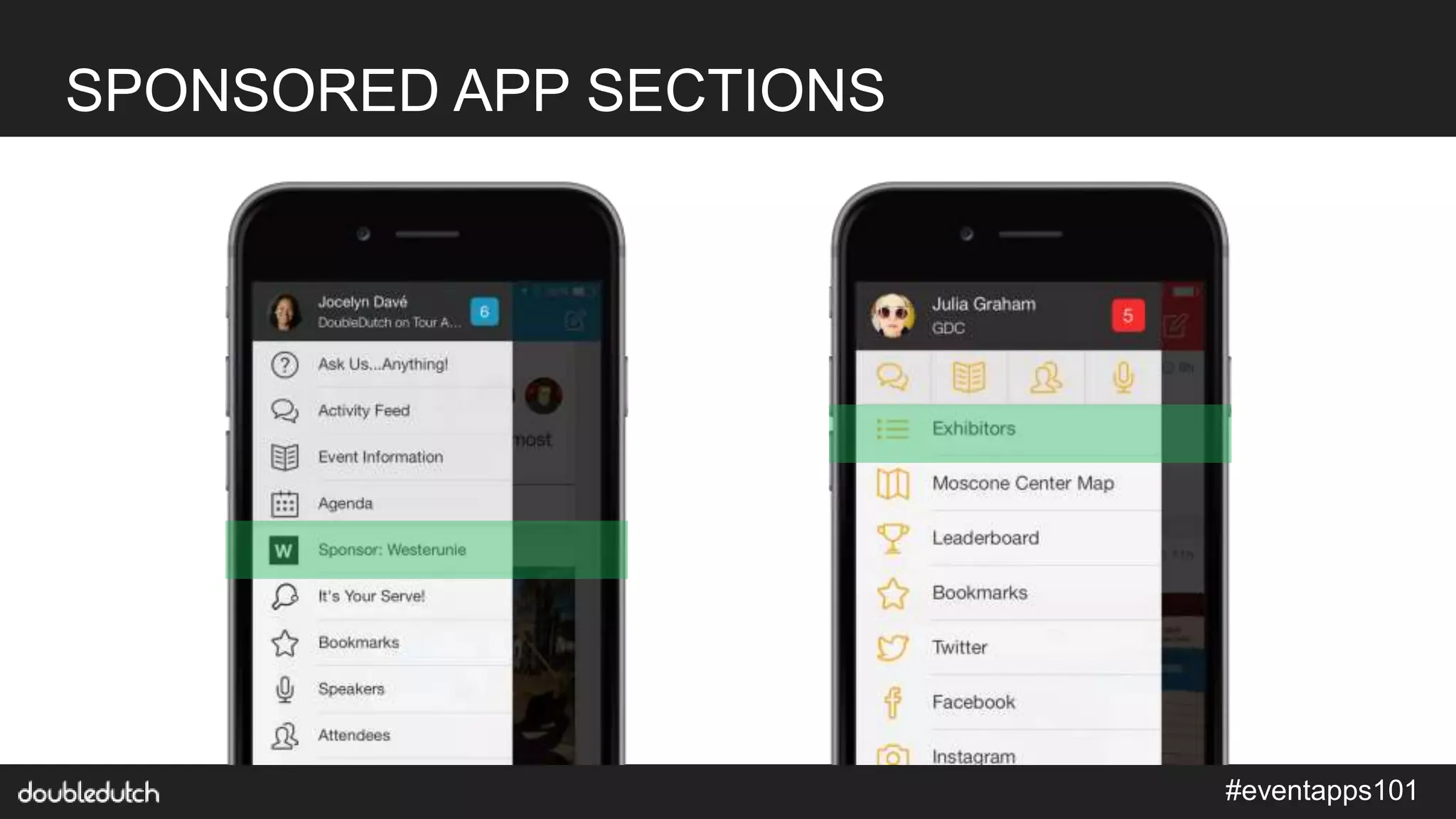 #eventapps101
SPONSORED APP SECTIONS
 