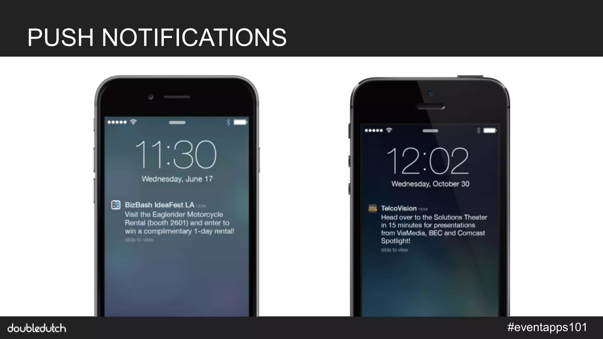 #eventapps101
PUSH NOTIFICATIONS
 