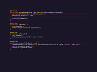 Event based programming in Android | PPT