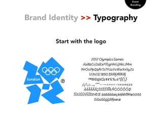 Brand Identity >> Typography
Start with the logo
Event
Branding
 