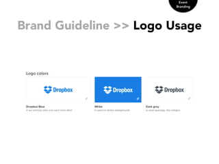 Brand Guideline >> Logo Usage
Event
Branding
 