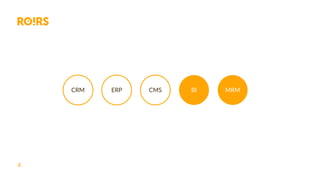 4
CRM ERP CMS BI MRM
 