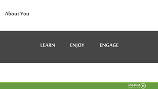 AboutYou
LEARN ENJOY ENGAGE
 