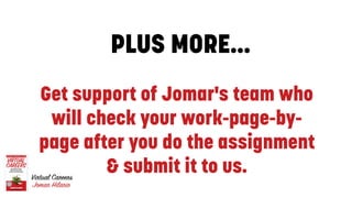 PLUS MORE…
12
Get support of Jomar's team who
will check your work-page-by-
page after you do the assignment
& submit it to us.
 
