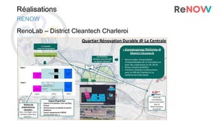 Réalisations
RenoLab – District Cleantech Charleroi
RENOW
 