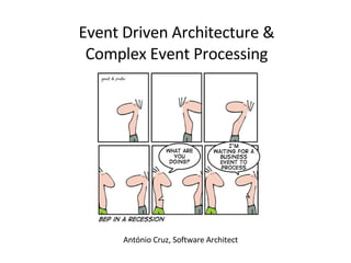 Event Driven Architecture & Complex Event Processing António Cruz, Software Architect 