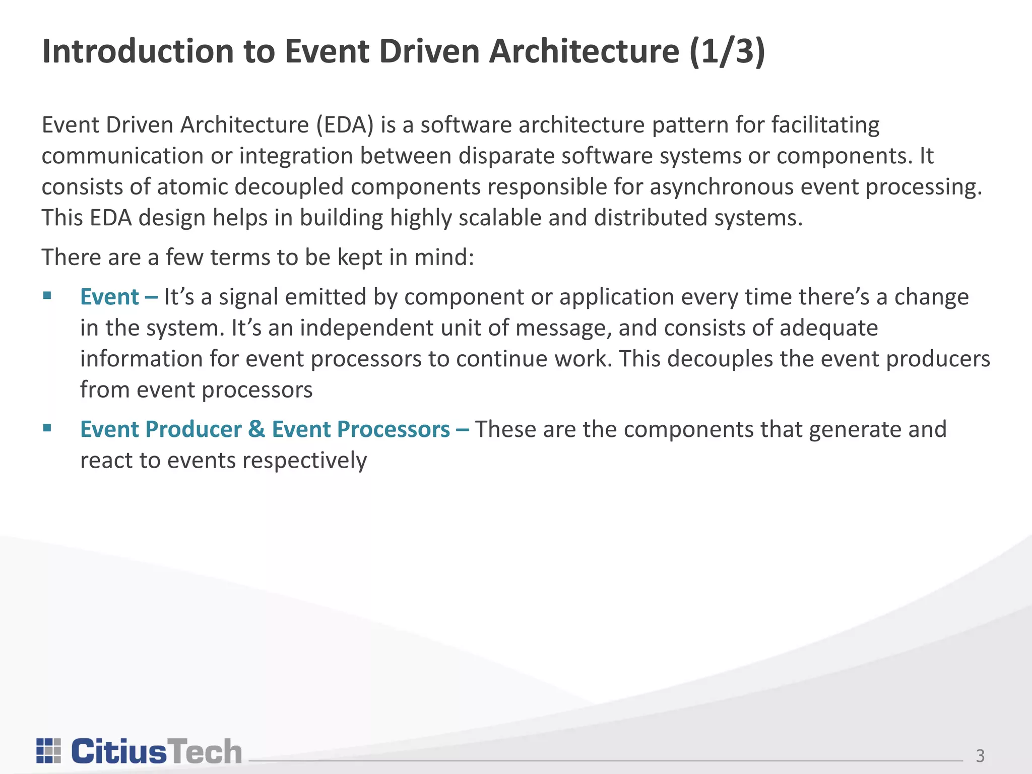 Introduction to Event Driven Architecture | PDF