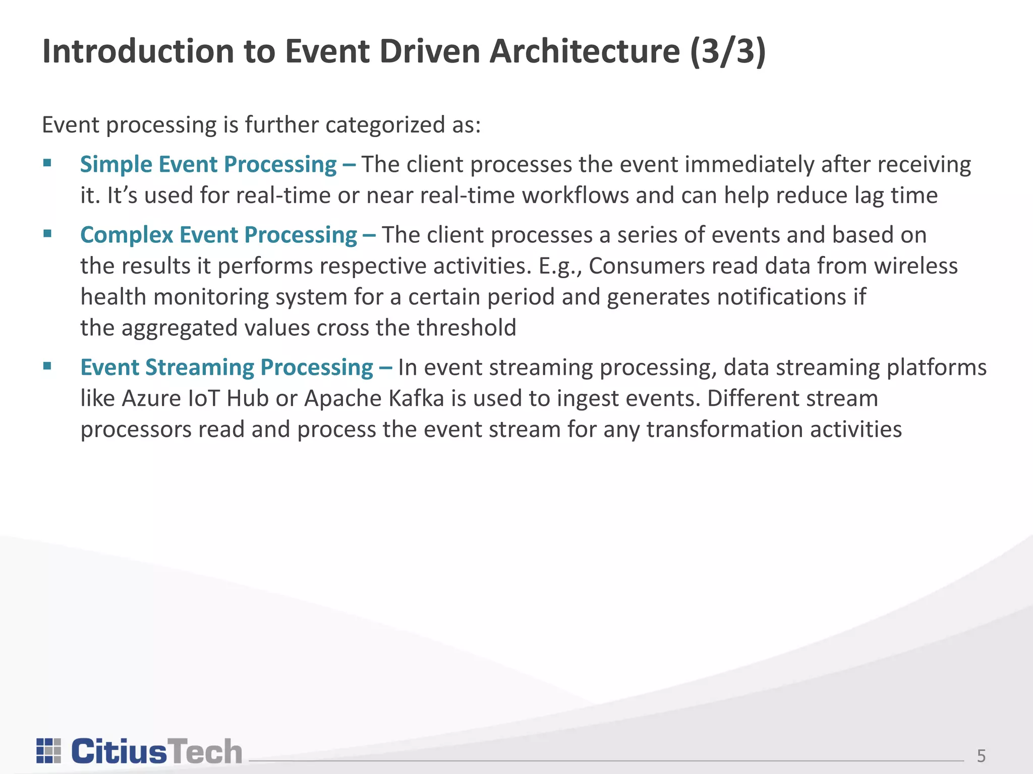 Introduction to Event Driven Architecture | PDF
