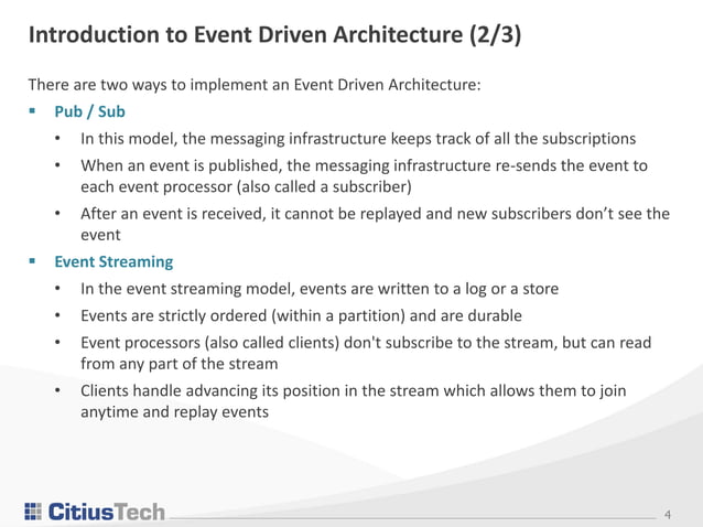 Introduction to Event Driven Architecture | PDF