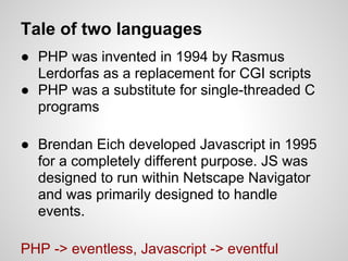 Event driven programming -- Node.JS
