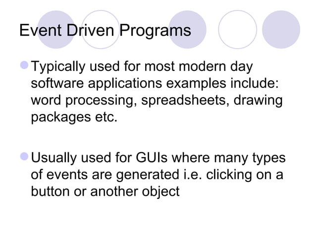 Event+driven+programming key+features | PPT | Programming Languages ...