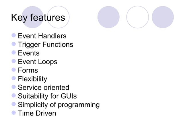 Event+driven+programming key+features | PPT | Programming Languages ...