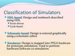 Event driven simulator | PPT