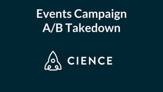 Events Campaign
A/B Takedown
 