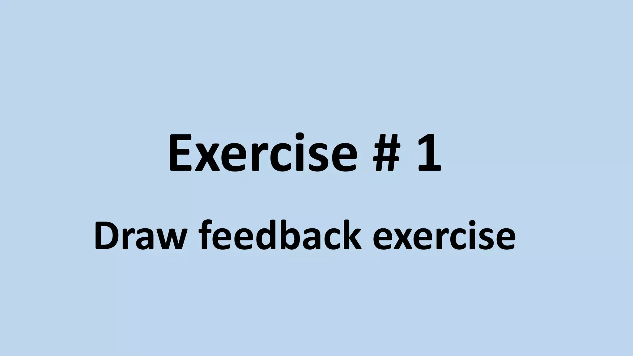 Event feedback exercises | PPT