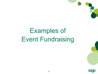 Examples of
Event Fundraising



        12
 