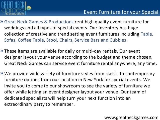 event furniture rental new york event specialists serving ct nj an