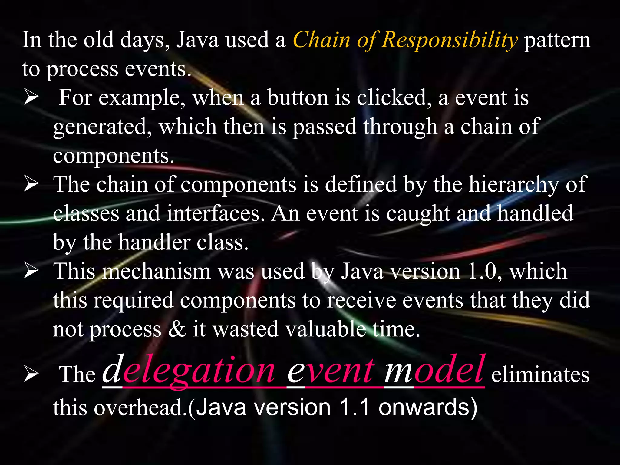 Event handling in Java(part 1) | PPT