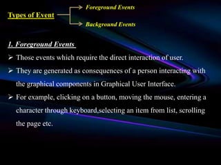 Event handling in Java(part 1) | PPTX