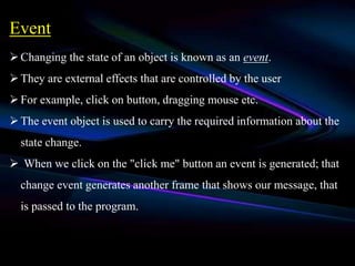 Event handling in Java(part 1) | PPTX