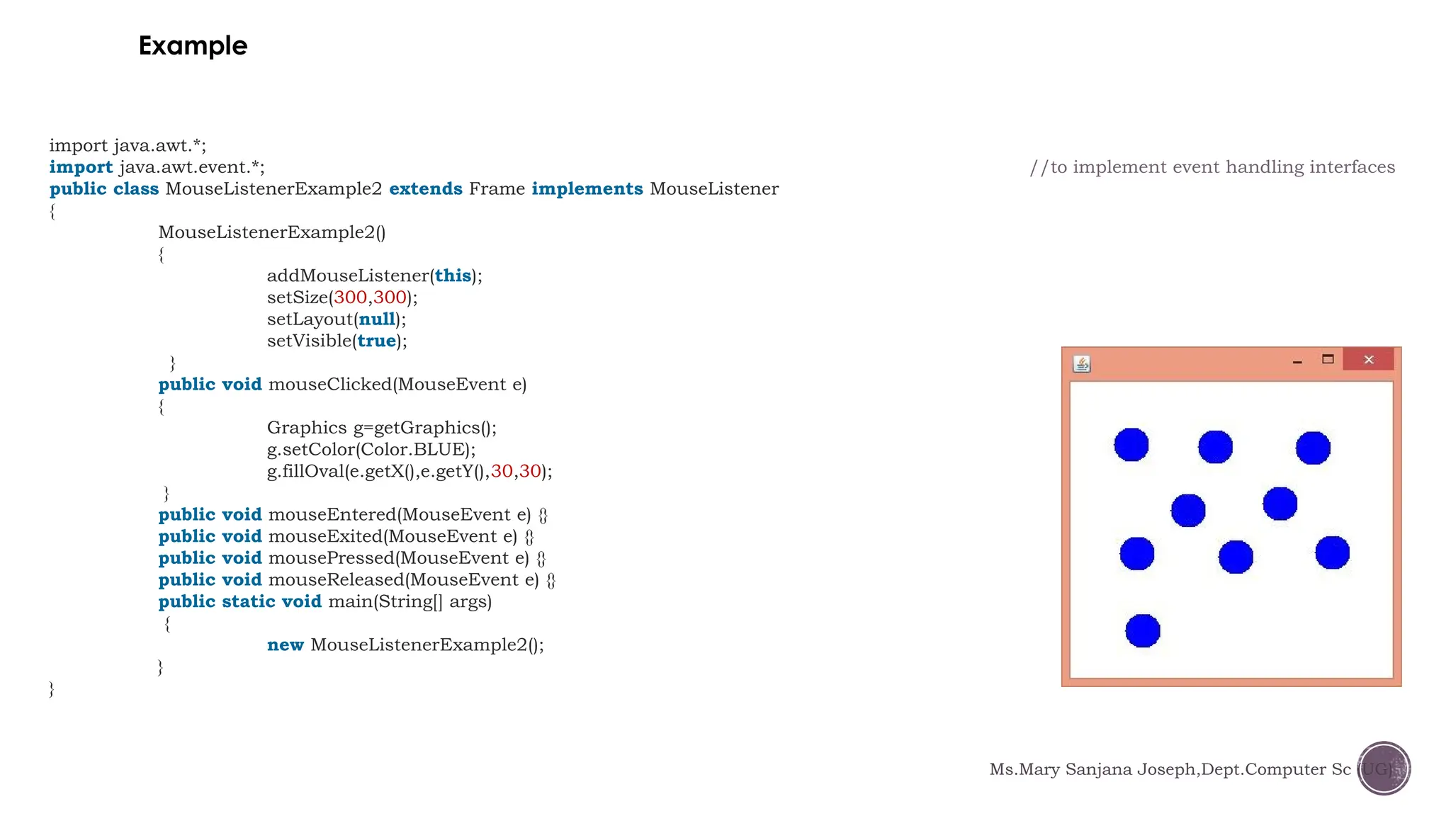 EVENT HANDLING in Object Oriented Programming in Java | PPT