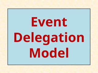 Event Handling & AWT - Event Delegation Model | PPTX