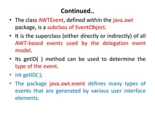 Event Handling in Java as per university | PDF