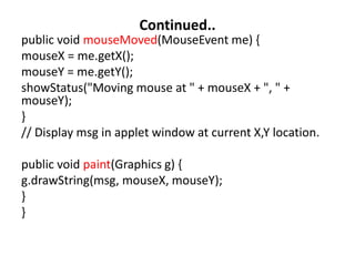 Event Handling in Java as per university | PDF