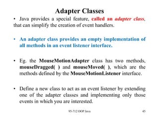 Event Handling in Java as per university | PDF