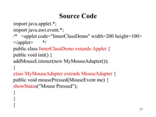 Event Handling in Java as per university | PDF