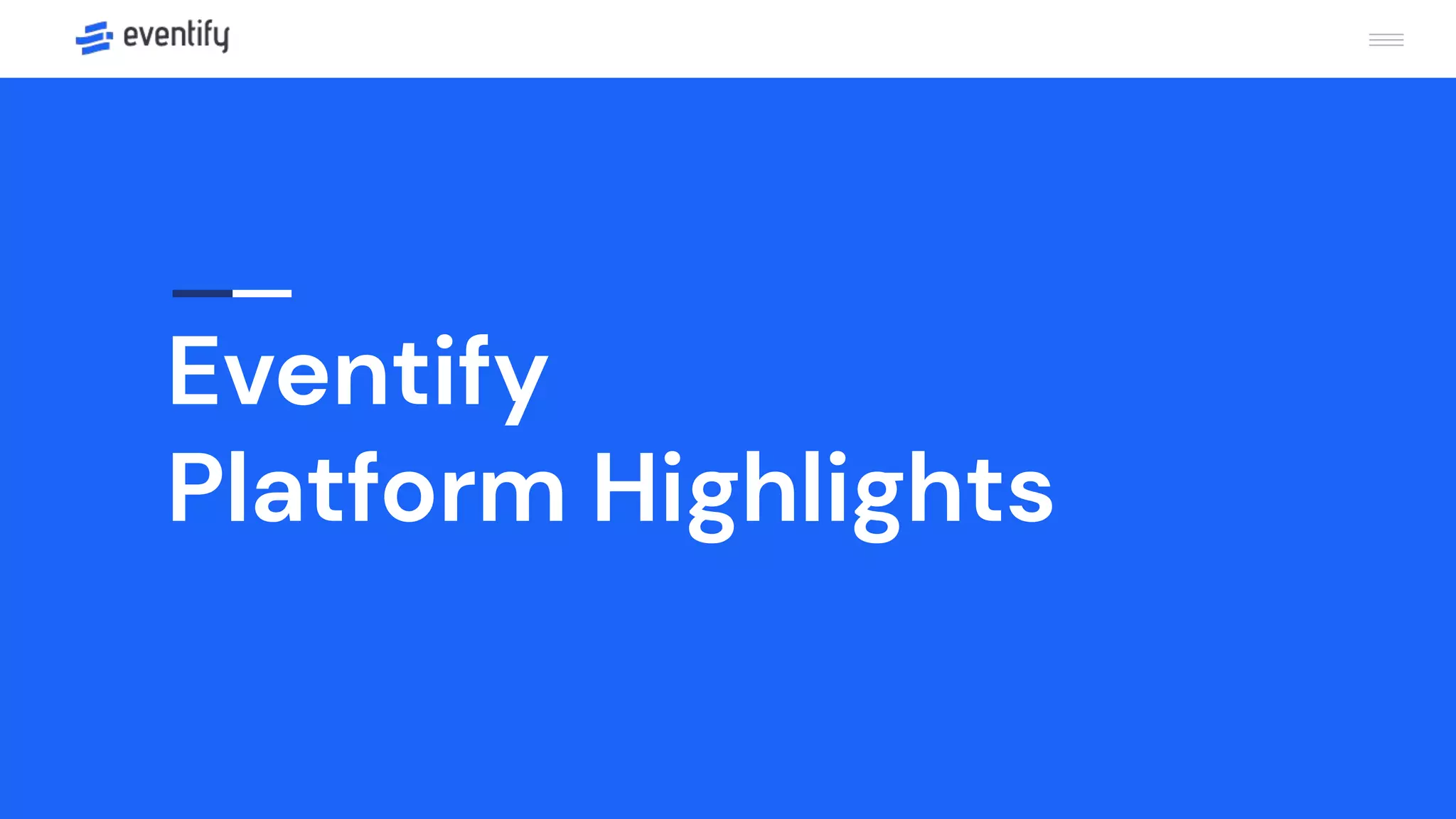 Eventify
Platform Highlights
