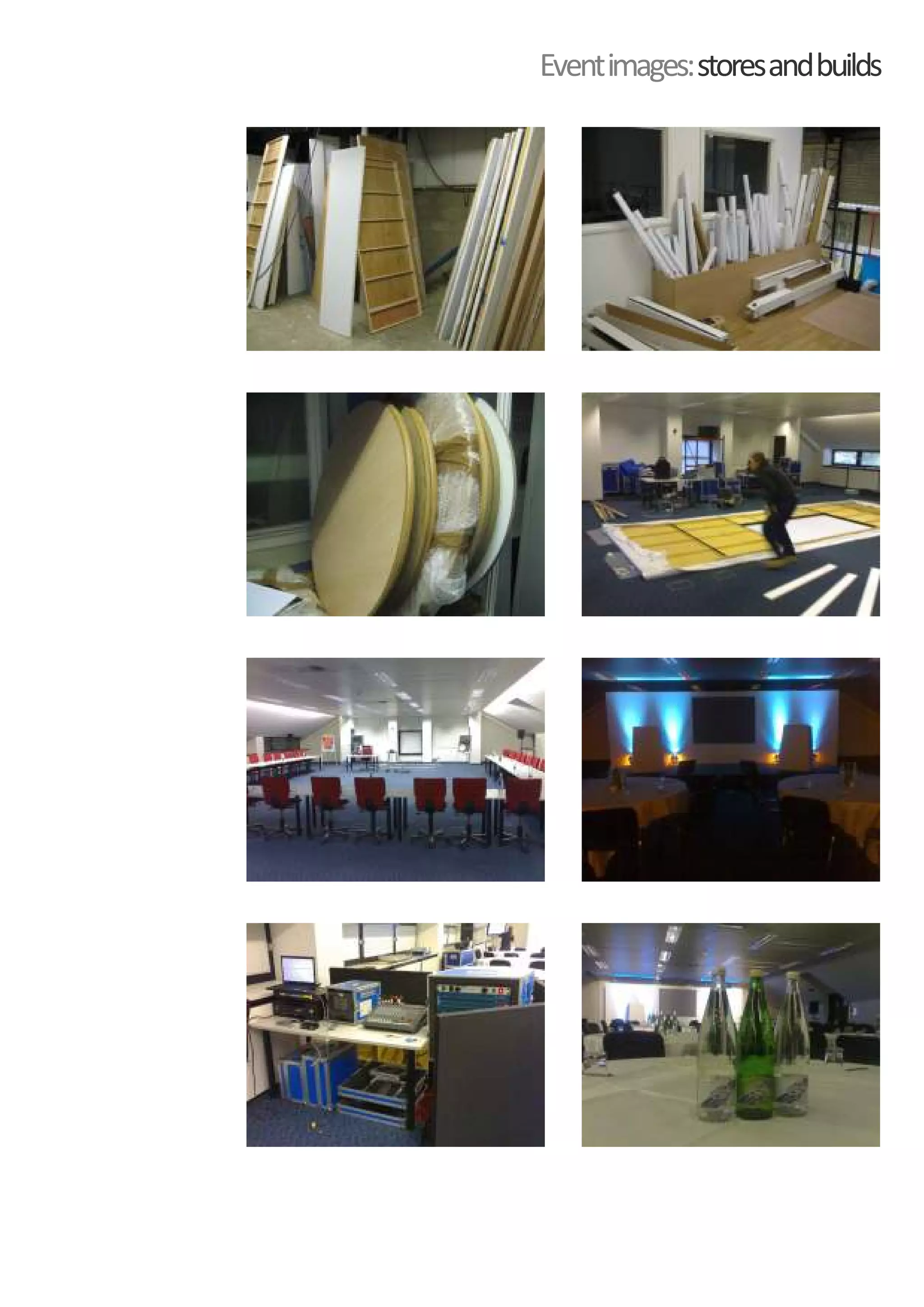 Event images: stores and builds
 