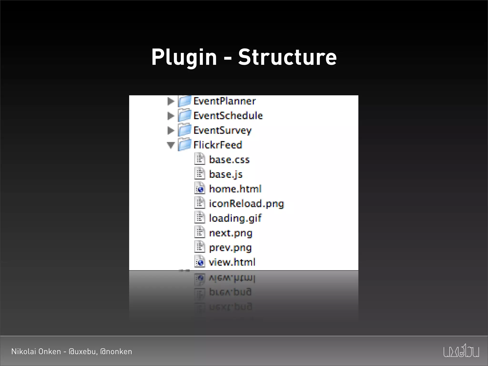 Plugin - Structure




Nikolai Onken - @uxebu, @nonken
 