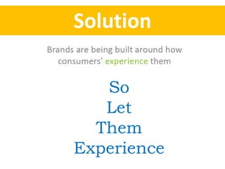 Solution

   So
   Let
  Them
Experience
 