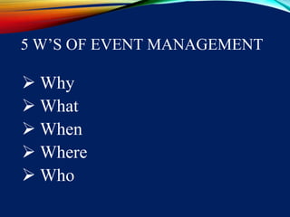 event management seminar for senior high school officers | PPT