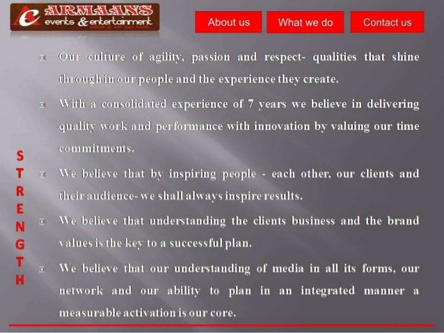 Event Management Company Profile Armaans Event Presentation