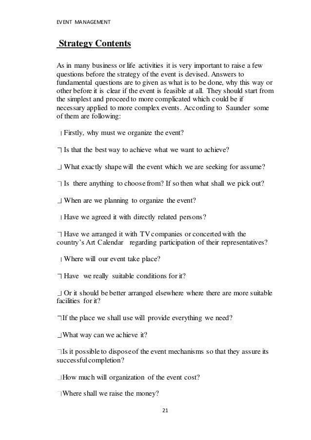 questionnaire on event management koni polycode co