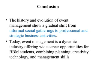 Event Management for BBM, Tribhuvan University | PPTX