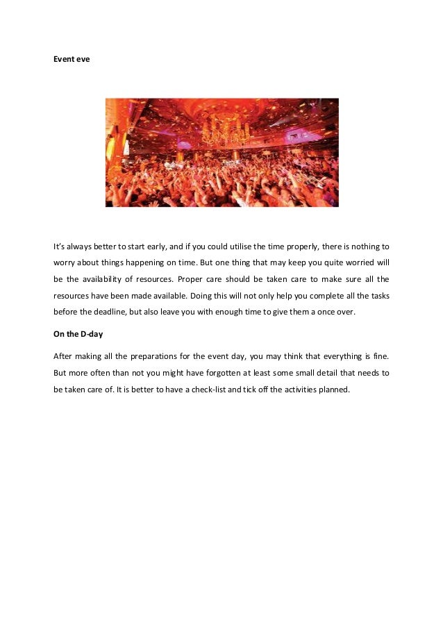 Event Management Ideas