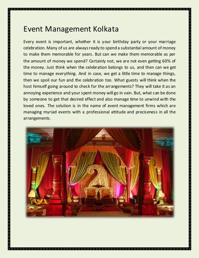 Event Management Kolkata
