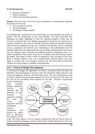 Project Event Management Notes BBA EVENT MANAGEMENT material unit -notes | PDF