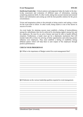 BBA EVENT MANAGEMENT material unit -notes | PDF