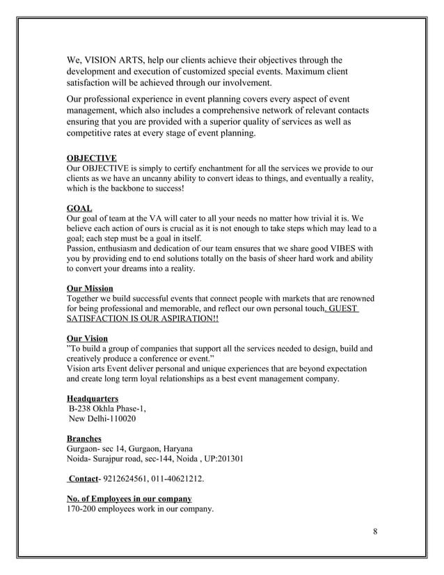 Event management project | DOC